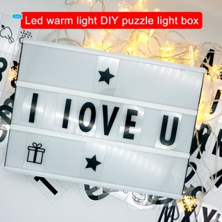Caja de luz LED de letras A4 cine caja de luz para fiestas DIY decoraciones del hogar