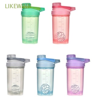 LIKEWINN Portable Bottle Sports Drinkware Water Cup Fashion Plastic Protein Fitness Shaker/Multicolor