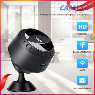 (RotatingMoment) A9 1080P WiFi Mini cámara IP seguridad del hogar visión nocturna Monitor infrarrojo