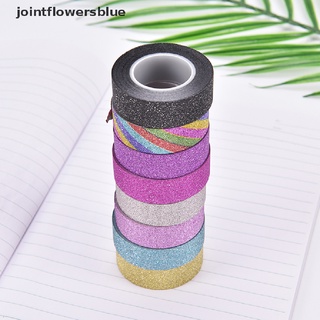 jbco 10m glitter washi papel pegajoso enmascaramiento cinta adhesiva etiqueta diy artesanía jalea decorativa