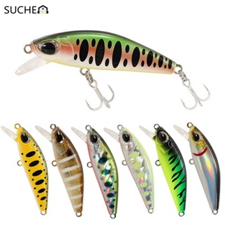 SUCHENN 5.5cm/6.5g SinKing Minnow Baits Useful Long Casting Lure Fish Hooks Crankbaits Tackle Outdoor Multicolor Winter Fishing Minnow Lures