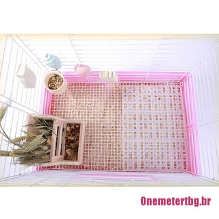 Onemetertbg rectángulo agujero conejo hámster rata mascota jaula alfombrilla de plástico limpio pies soportes almohadillas (8)