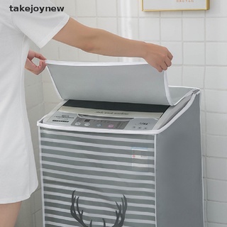 [takejoynew] peva protector solar a prueba de polvo cubierta de lavadora cubierta impermeable caso limpio (4)