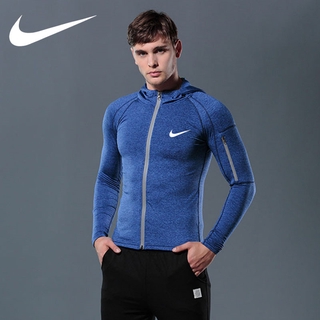 Nike hombres chaqueta deportes natación Fitness Running sudadera con capucha reflectante alta tela elástica