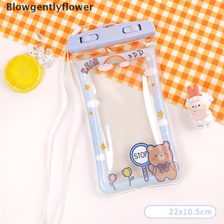 blowgentlyflower teléfono móvil lindo de dibujos animados transparente airbag bolsa impermeable bolsa colgante bgf