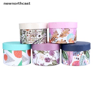 [newnorthcast] cajas de regalo redondas impresas para flores, embalaje, cajas de flores, cajas de almacenamiento
