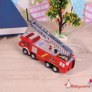 Camión de bomberos eléctrico Spray de agua motor de bomberos coche juguete niños educativos