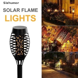 【Sixhumor】 Solar Torch Light Outdoor Flickering Flame Dancing Night Light Waterproof Yard CO (1)