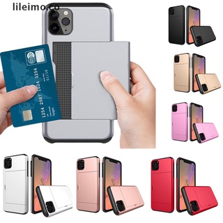 LILEIMO Slide Armor Card Slots Case For iPhone 12Pro Max 11Pro 11 12Pro SE(2020) .