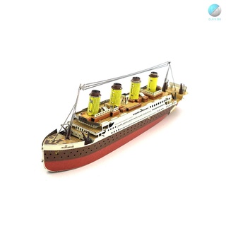Ola 3 rompecabezas dimensionales Titanic Metal Jigsaw Kit DIY barco barco modelo de barco juguetes educativos regalo para niños