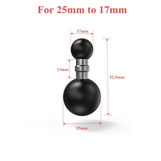 we 25mm to 15mm/17mm/25mm Composite Ball Adapter For Industry Standard Dual Ball Socket Mounting arms- Works For Garmin- GPS Brackets (4)