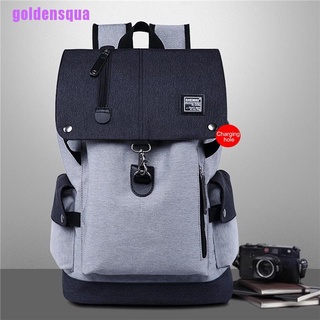 [goldensqua]Male Backpack Bussiness Waterproof Nylon Laptop Backpack Boys Schoolbags