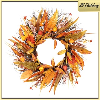 otoño otoño cosecha círculo guirnalda grano corona 18\\\" decoración de puerta halloween (5)