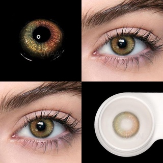 UYAAI 2 unids/par serie Aether lente de contacto de color anual cosmética ojo colorido lente de contacto 0 grados Aether serie pomelo (2)