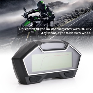 Mt-Pj velocímetro Universal LCD motocicleta odómetro velocidad medidor de combustible para modificación de motocicleta (3)