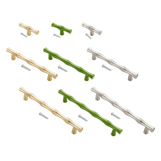 Haowei 6 piezas de aleación de Zinc mango de bambú cómoda cajón armario armario puerta tiradores decorativos accesorios de muebles
