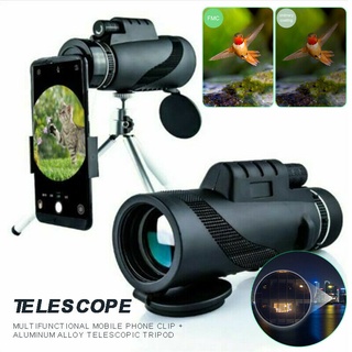 80x100 hd zoom trípode monocular telescopio día/noche visión camping teléfono clip co