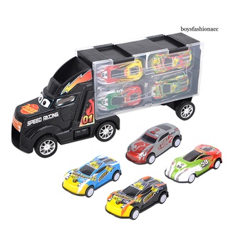 Bby--container Truck inercia Metal Car Diecast modelo de cumpleaños juguete para niños (9)