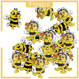 [FRENECI] 20x Multicolor forma de madera abejas adornos para manualidades DIY Scrapbooking