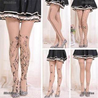 Arichblue calcetines transparentes estampados de piernas con estampado de animales transparentes para mujer