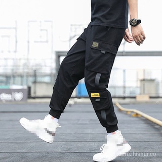 🙌 Pantalones harén Multi bolsillo para hombre Jogger Cargo Combat Street Hip-hop pantalones sueltos UC6H (6)
