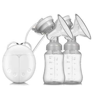 Bomba de leche eléctrica doble con botella de leche para bebés USB libre de BPA (1)