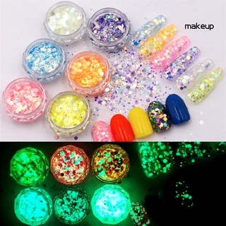 mk- 6 cajas/juego de uñas gruesas noctilcentes embellecer uñas abs moda diy manicura luminosa lentejuelas para la belleza (1)
