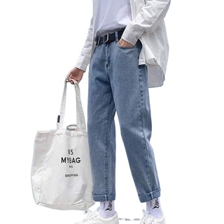 Estilo Jeans Hombres S Suelto Versión Recta Tendencia Todo-Partido De Nueve Puntos Pantalones Casual Primavera Y Su