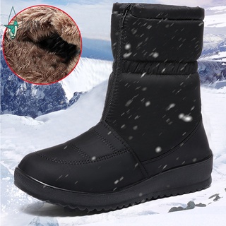 [JA] Botas de nieve de invierno para mujer botines cálidos al aire libre botas impermeables zapatos antideslizantes