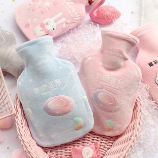 Bolsa de agua caliente de dibujos animados con revestimiento de terciopelo bolsa de agua caliente para bebés (350 ml) (1)