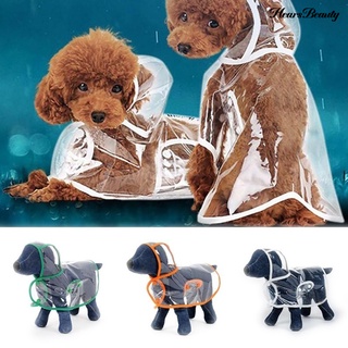 Funda Transparente De lluvia hexagonal con botones Para mascotas/perro impermeable/chaqueta De lluvia