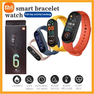 M6 Smartwatch relogio inteligente Smartband Monitor de frecuencia cardíaca Bluetooth 4.2 para teléfono móvil bacon01