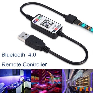 ✪ Hot Mini Wireless 5-24V Smart Phone Control RGB LED Strip Light Controller USB Cable Bluetooth 4.0 ✡
