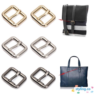 STYLING 1/2/5pcs Heavy Duty Hand-Bag Shoe Strap Button Repair Accessories Adjustable Pin Buckle Metal Buckle DIY Snap Rectangle Ring 13/16/20/25/32mm Leather Craft Belt Web Parts/Multicolor