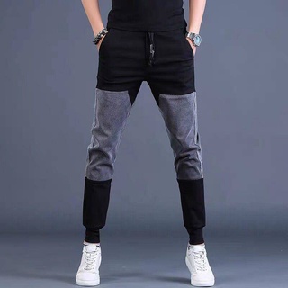 2021 hombre coreano salvaje delgado pantalones nuevos costuras salvaje Casual pantalones