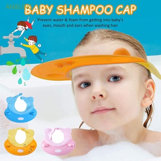 Anbling portátil seguro oído protección de la cabeza cubierta impermeable ajustable de silicona visera de baño bebé gorro de ducha/Multicolor (1)