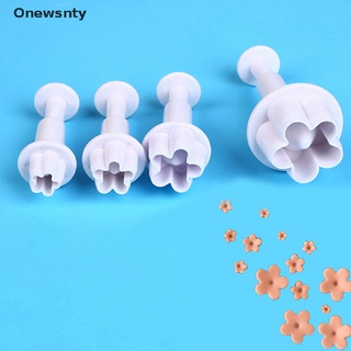 onewsnty 4 unids/set diy molde para hornear forma de flor 3d cortador de galletas moldes de galletas herramienta de cocina *venta caliente