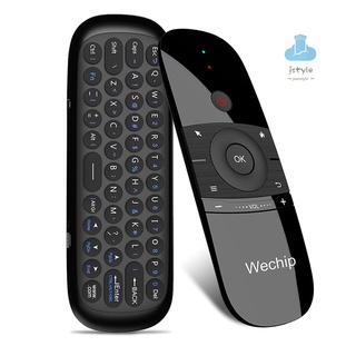 Wechip W1 2.4G Air Mouse Wireless Keyboard Remote Control Infrared Remote Learning 6-Axis Motion Sense w/ USB Receiver for Smart TV Android TV BOX Laptop PC (1)
