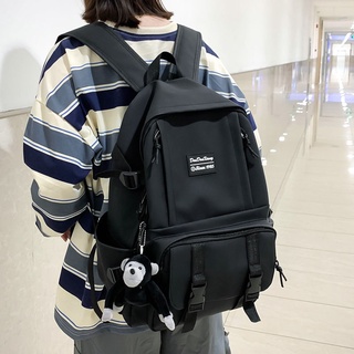 Schoolbag masculino versión de tendencia de estudiantes de secundaria secundaria net celebridad de alto valor de alta capacidad impermeable mochila de la universidad (1)