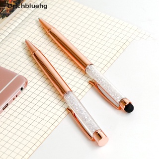 (drichbluehg) bolígrafo de cristal transparente de oro rosa, tinta negra, 0,7 mm, cabeza plana, pantalla táctil, en venta (8)