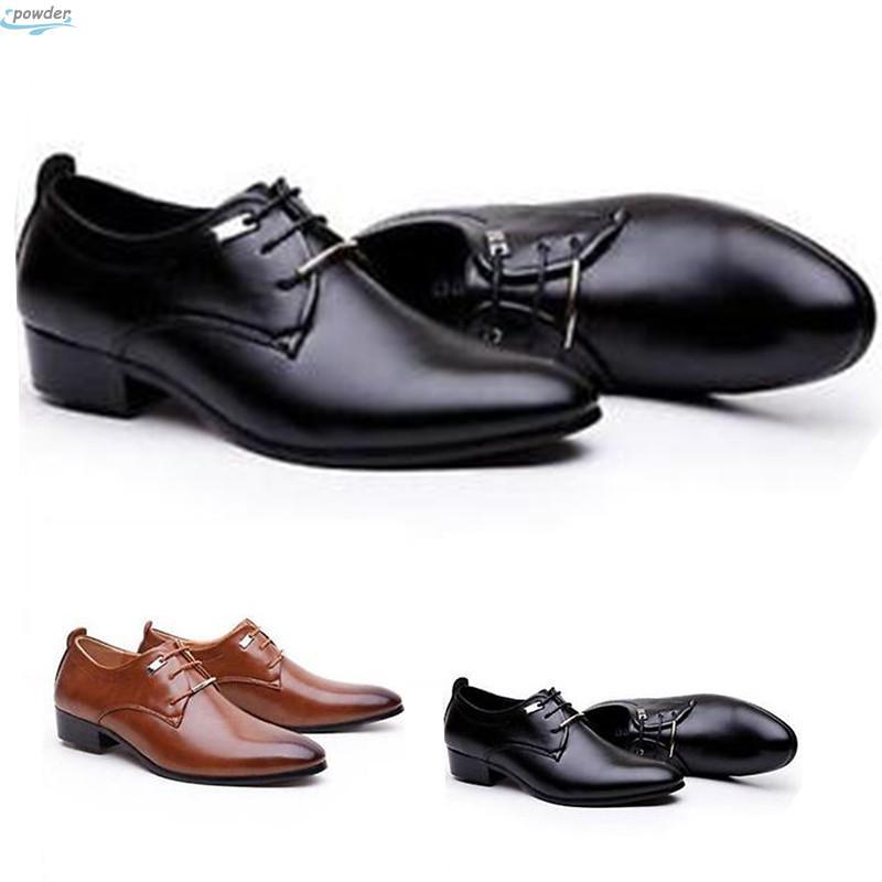 Hombre Oxfords cuero cordones zapatos formales (1)