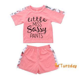 conjunto de ropa para niños/camiseta/pantalones cortos con estampado de dinosaurio rosado para niñas/verano