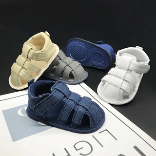 Nuevos niños sandalias de tela zapatos de bebé suave zapatos de bebé antideslizante BB zapatillas media zapatillas Gam cabeza enredos tela de verano