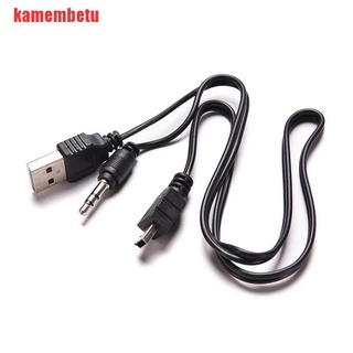 {kamembetu} Cable de conexión USB a Mini USB estándar de 3.5 mm para altavoces Mp3/4 UUE