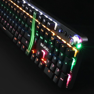Mojito 104 teclas teclado para juegos RGB iluminado retroiluminado con cable programable para PC Gamer (3)