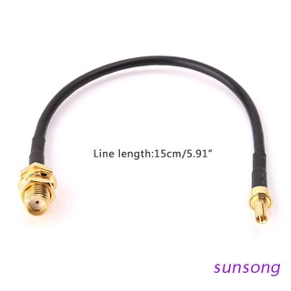 sunsong CRC9 Male Straight To SMA Female RG174 Pigtail Cable 15cm Antenna Coaxial Cables