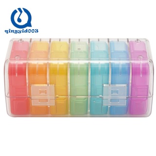 Weekly Pill Organizer 2 Times a Day, 7 Day Am Pm Pill Box, Daily Am Pm Pill Organizer 7 Day, Portable Vitamin Pill Case