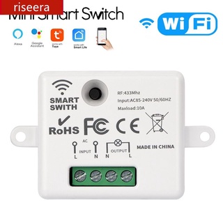 WiFi Mini Interruptor Inteligente Tuya De Un Solo Cable Teléfono Móvil Controlador Remoto RF/rf433 + # riseera.co