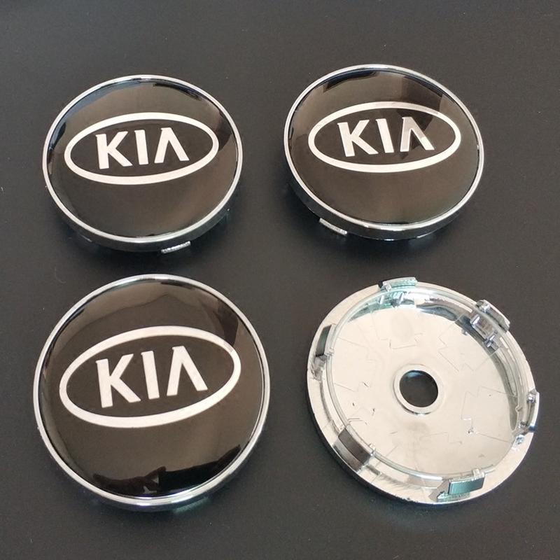 Dedicado a KIA 60mm rueda centro tapa cubo modificado coche emblema ABS rueda centro cubierta de plástico (1)