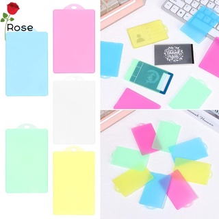 Rf 10Pcs Color caramelo Unisex tarjeta bancaria Set Mini cartera de plástico transparente tarjeta caso titular de la tarjeta de visita/Multicolor